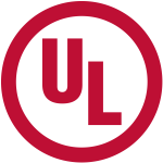UL logo of underwriters laboratory certifying safety of panels